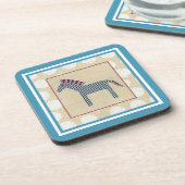 切り出しゼブラオンクリーム背景 コースター (左側)