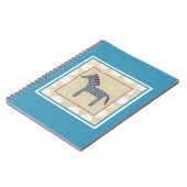 切り出しゼブラオンクリーム背景 ノートブック (左側)