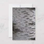 切り出しハート樺の木ツリーバークウェディングRSVPカード 出欠カード (裏面)