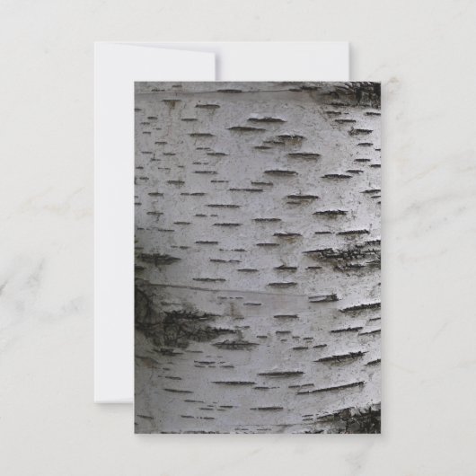 切り出しハート樺の木ツリーバークウェディングRSVPカード 出欠カード (裏面)