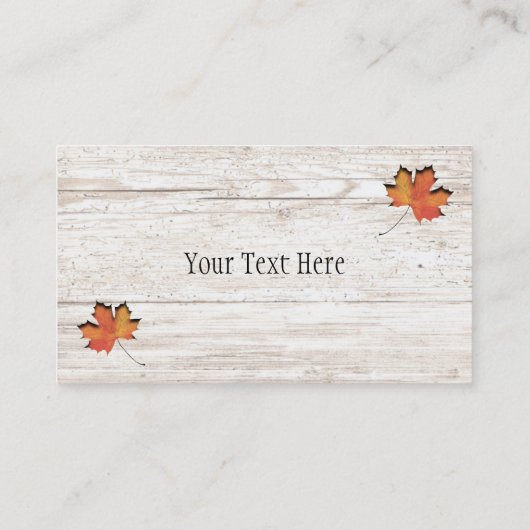 切り出しフェイクメープルリーフメープルシロップ名刺 名刺 (裏面)