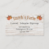 切り出しフェイクメープルリーフメープルシロップ名刺 名刺 (正面)