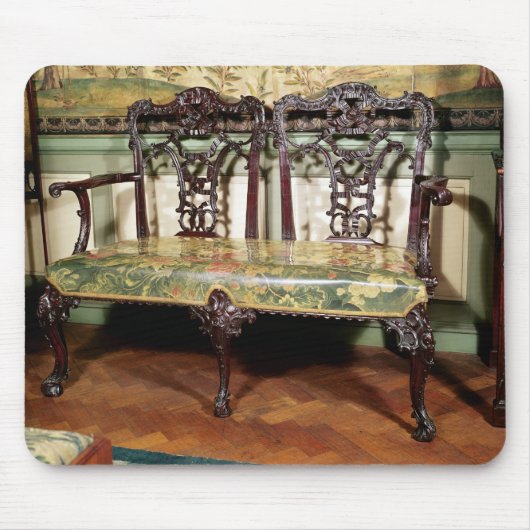 切り分けられたソファー、に類似したタペストリーの座席と マウスパッド (正面)