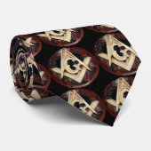 切り分けられたプラクのフリーメーソンのタイ ネクタイ (ロール)