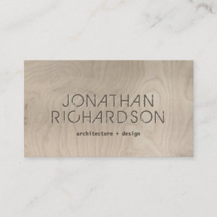 切り分けられた建築タイプが付いているGREIGEのWOODGRAIN 名刺