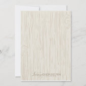 切り分けられた木の結婚式 招待状 (裏面)