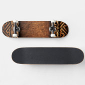 切り分けられた木製パターン スケートボード (横)