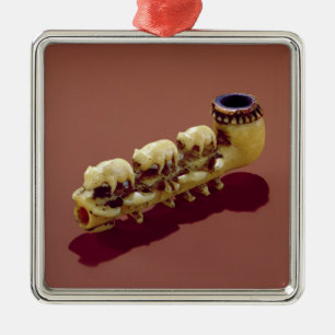 切り分けられた白くまが付いているKorvackの管 メタルオーナメント