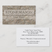 切り分けられた石の手紙 名刺 (正面/裏面)