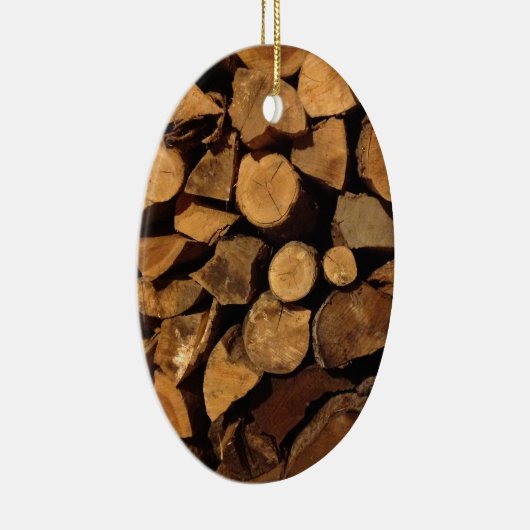 切り刻まれた火木 セラミックオーナメント (右)