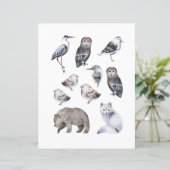 切り取ってコラージュする水色の北欧動物 (スタンド正面)