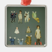 切り取られた人形および衣服の遅い20年代早の30年代 メタルオーナメント (正面)