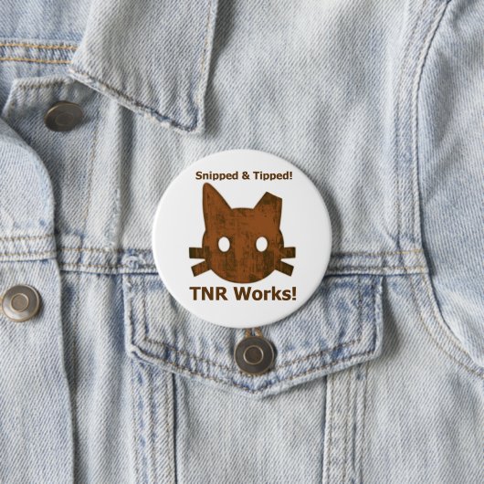 切り取られた及びひっくり返されたTNRボタン 缶バッジ (インサイチュ)