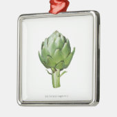 切り取られる白い背景の地球アーティチョーク メタルオーナメント (左)