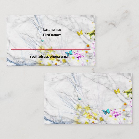 切り取りとクラシックの名刺4件 名刺 (正面/裏面)