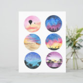 切り取りとコラージュを行う水彩風景円 (スタンド正面)