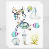 切り取りとコラージュを行う水色海要素 (正面/裏面)