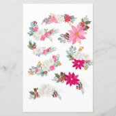 切り取りとコラージュを行う水色花模様 (正面)