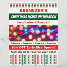 切り取りストリップ付きクリスマスライト設置