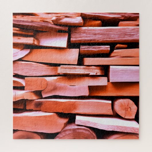 切り取りログのスタック ジグソーパズル (縦)