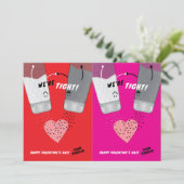 切り取り可能な塩とコショウのバレンタインデーのカードセット サンキューカード (スタンド正面)