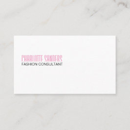 切り取り書体（ピンク） 名刺