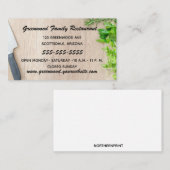 切り取り盤のハーブとナイフ 名刺 (正面/裏面)