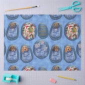 切り取り&縫いギフテーよくはしゃぐブル 薄葉紙 (クラフト)