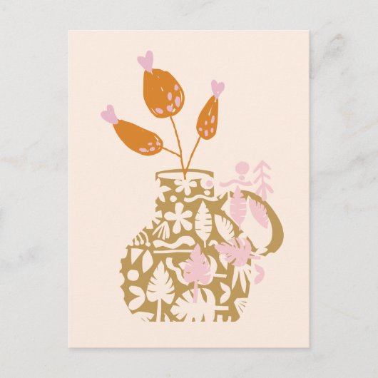 切り取葉り#illustration #digitalart ポストカード (正面)