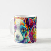 切り子犬 コーヒーマグカップ (正面左)