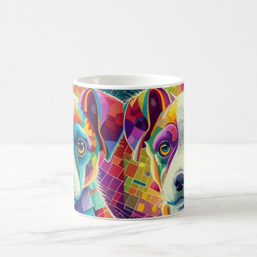 切り子犬 コーヒーマグカップ (中央)