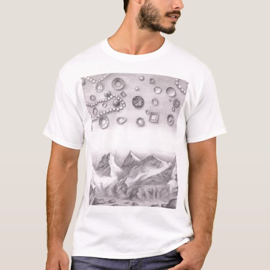 切り子玉及び真珠の空の変化 Tシャツ (正面)