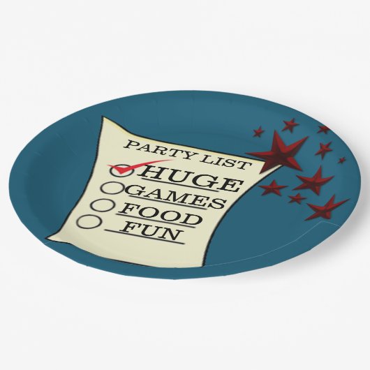 切り抜きの巨大なパーティーお祝いの個人設定 ペーパープレート (アングル)