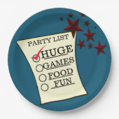 切り抜きの巨大なパーティーお祝いの個人設定 ペーパープレート (正面)