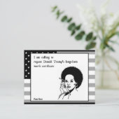 切り抜きワース証明書はがき ポストカード (スタンド正面)