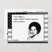 切り抜きワース証明書はがき ポストカード (正面/裏面)