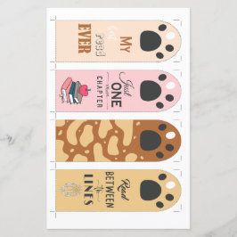 切り抜き可愛い手しおりと引用文