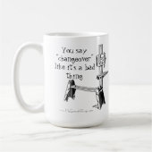 「切り替えは悪いみたいだ」マークV コーヒーマグカップ (左)