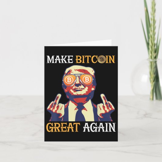 切り札で再びBitcoinを素晴らし作るおもしろい カード (正面)