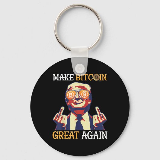 切り札で再びBitcoinを素晴らし作るおもしろい キーホルダー (正面)