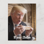 切り札は彼のストールされたパンを賞賛する ポストカード (正面)
