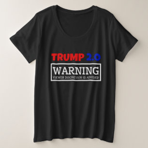 切り札2.0視聴者の裁量が助言される プラスサイズTシャツ