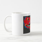 切り株がハンバーガーと郡がコフを吐く コーヒーマグカップ (左)