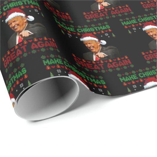 切り株が再びクリスマス素晴らしをクリスマスするおもしろい ラッピングペーパー (ロールコーナー)