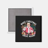 切り株が再びクリスマス素晴らしTを作るおもしろい マグネット (正面/裏面)