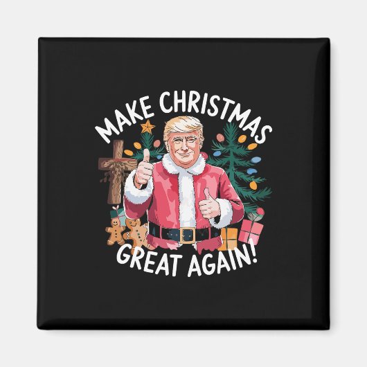 切り株が再びクリスマス素晴らしTを作るおもしろい マグネット (正面)