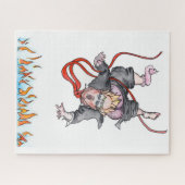 切り株が炎のピットのジグソーパズルに下降 ジグソーパズル (横)