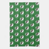 切り株でスカンククリスマスだ！Sledging Cartoon W キッチンタオル (縦)