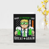 切り株で再びSt patricks day素晴らしをアイルランド語にする カード (黄色い花)