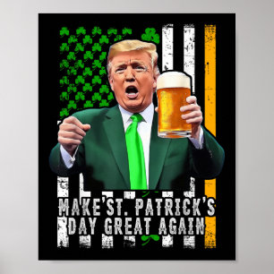 切り株で再びSt patricks day素晴らしをアイルランド語にする ポスター